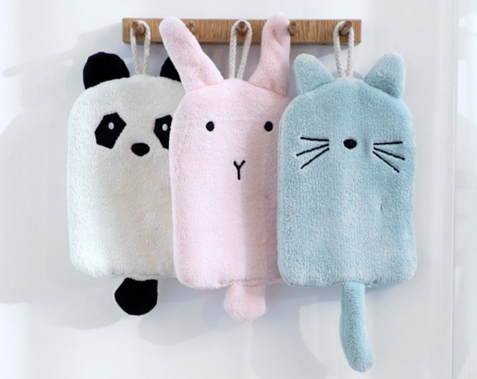 MINISO Animal collection product: three animal themed face towels