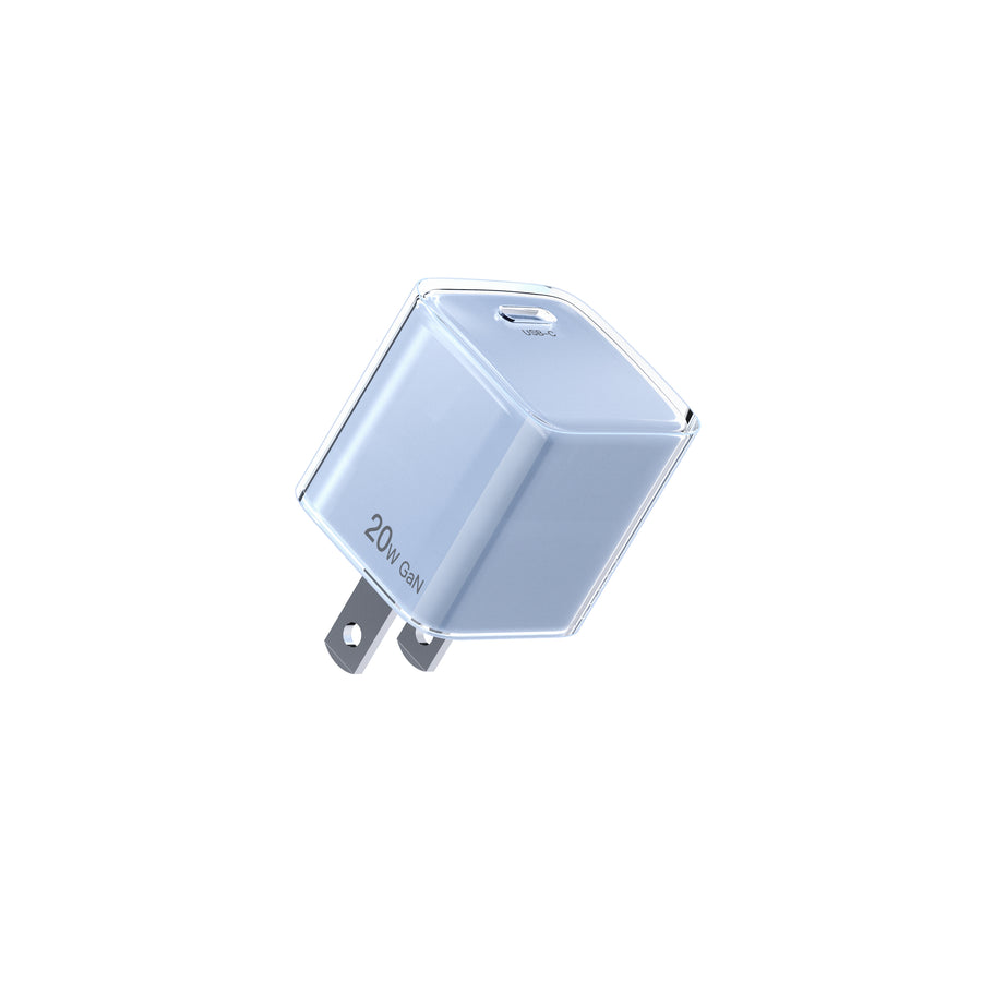 Ice Cube Series 20W US Plug Fast Charger Model: YAD-C008E1(Blue)