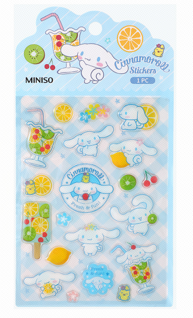 Sanrio Characters Epoxy Stickers(Cinnamoroll)