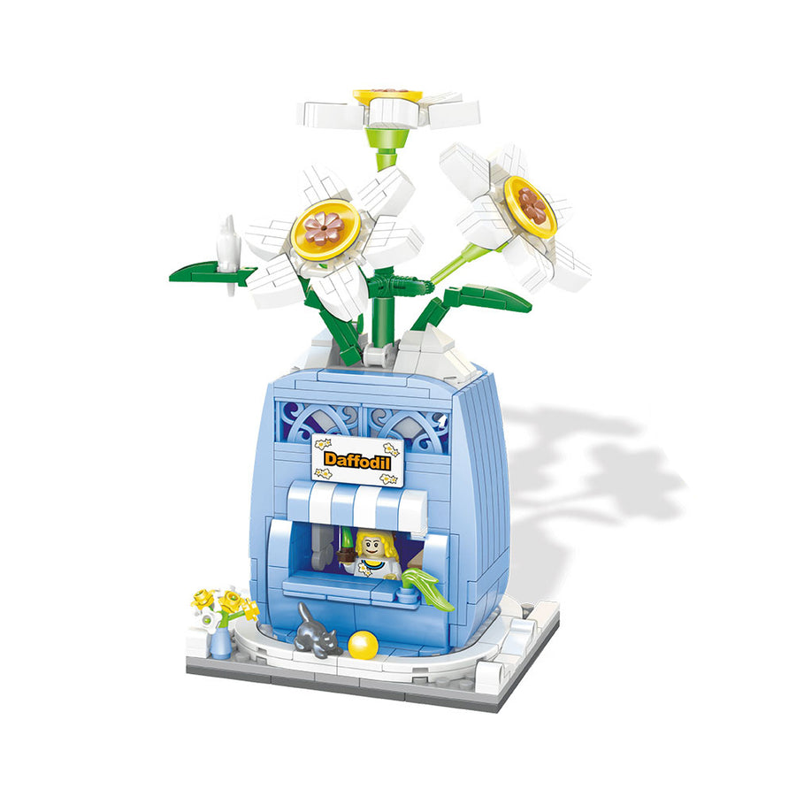 Streetscape Series Language of Flowers Building Blocks(Narcissus 358 Pcs)