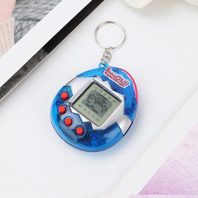 Electronic Pet Egg Game Console Keychain, Model: K005 (Blue)