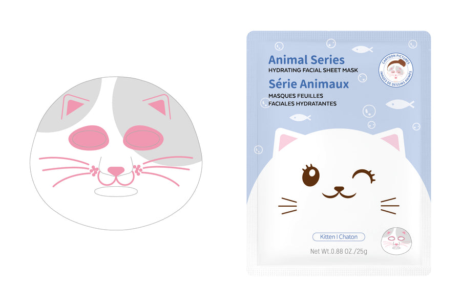 Animal Series Hydrating Facial Sheet Mask(Kitten)