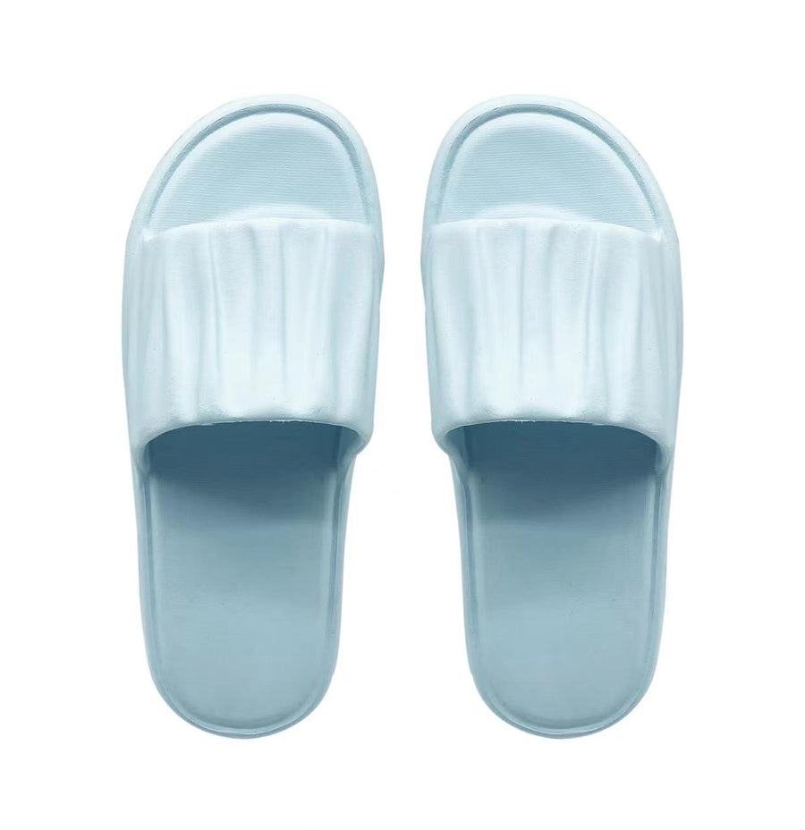 Ripple Series Women’s Bathroom Slippers(Light Blue,37-38)