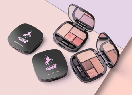 makeup compact mirror with unicorn on outside