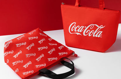 MINISO x Coca-Cola collaboration collection product: tote bags