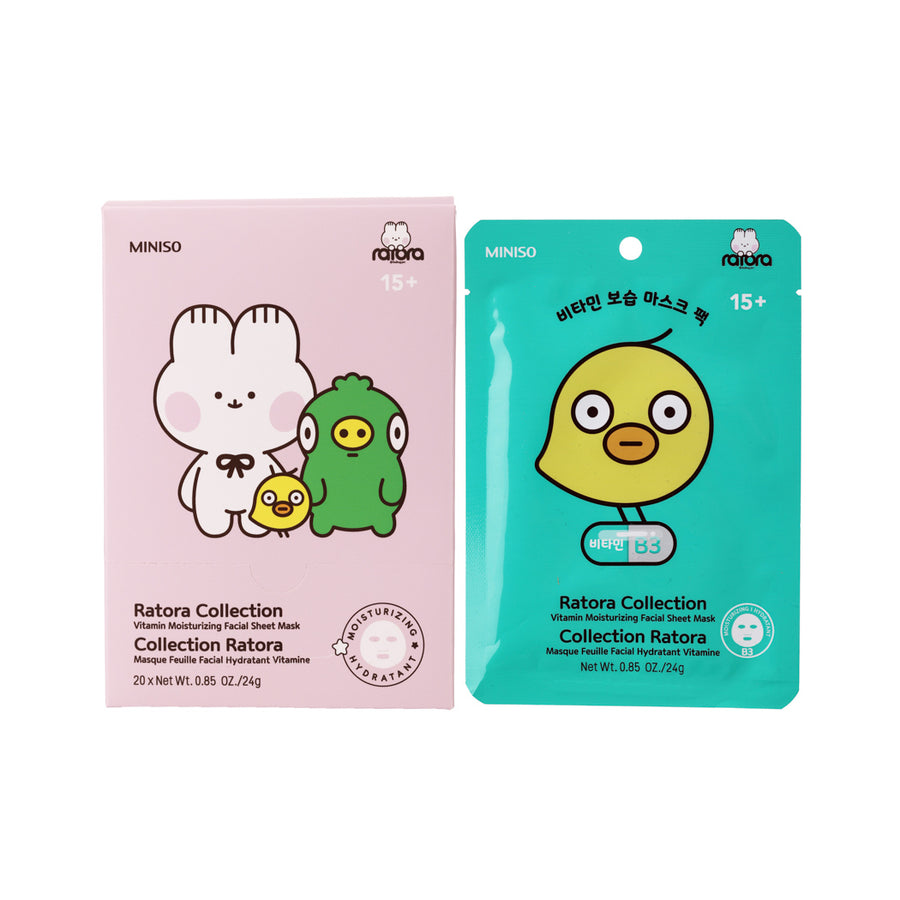 Ratora Collection Vitamin Moisturizing Facial Sheet Mask(B3)