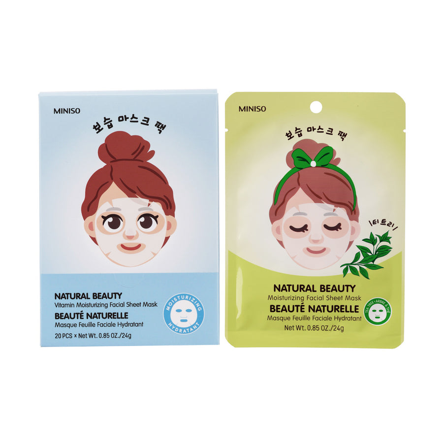 Natural Beauty Moisturizing Facial Sheet Mask(Tea Tree)