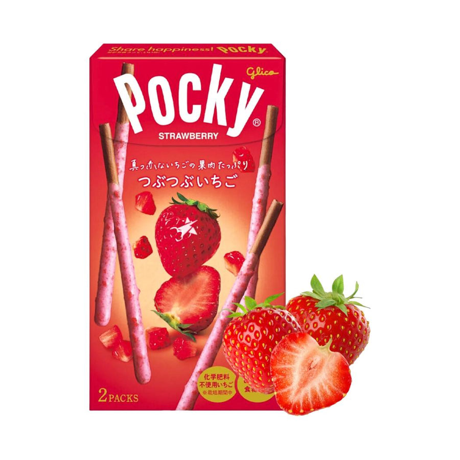 GLICO Pocky Biscuit Sticks-Strawberry
