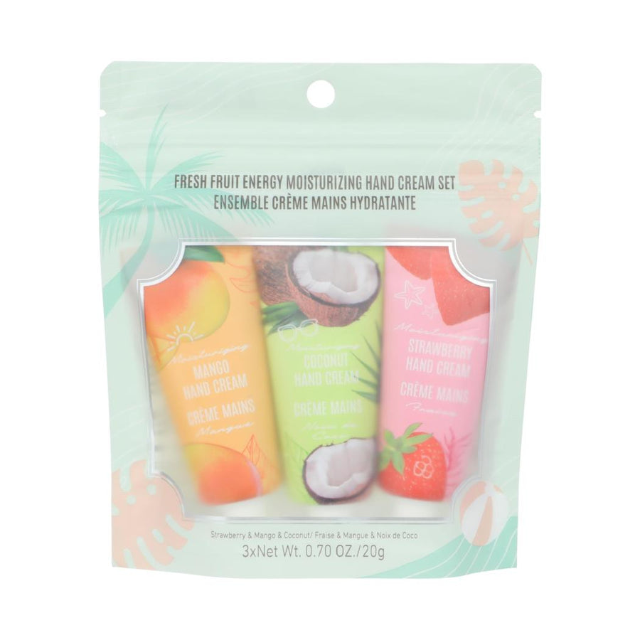 Fresh Fruit Energy Moisturizing Hand Cream Set (Strawberry & Mango & Coconut)