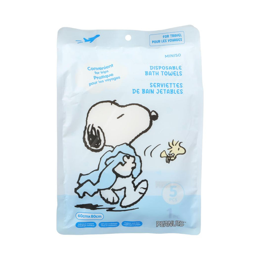 Snoopy Colorful Life Collection Disposable Bath Towels (5 pcs)