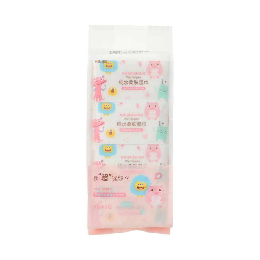 Monster Paradise Collection MINI Softening Wet Wipes (8 Wipes x 8 Pack)