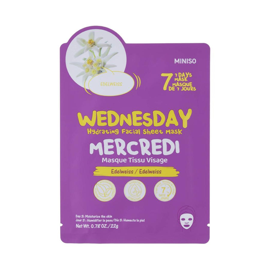Wednesday Hydrating Facial Sheet Mask (Edelweiss)