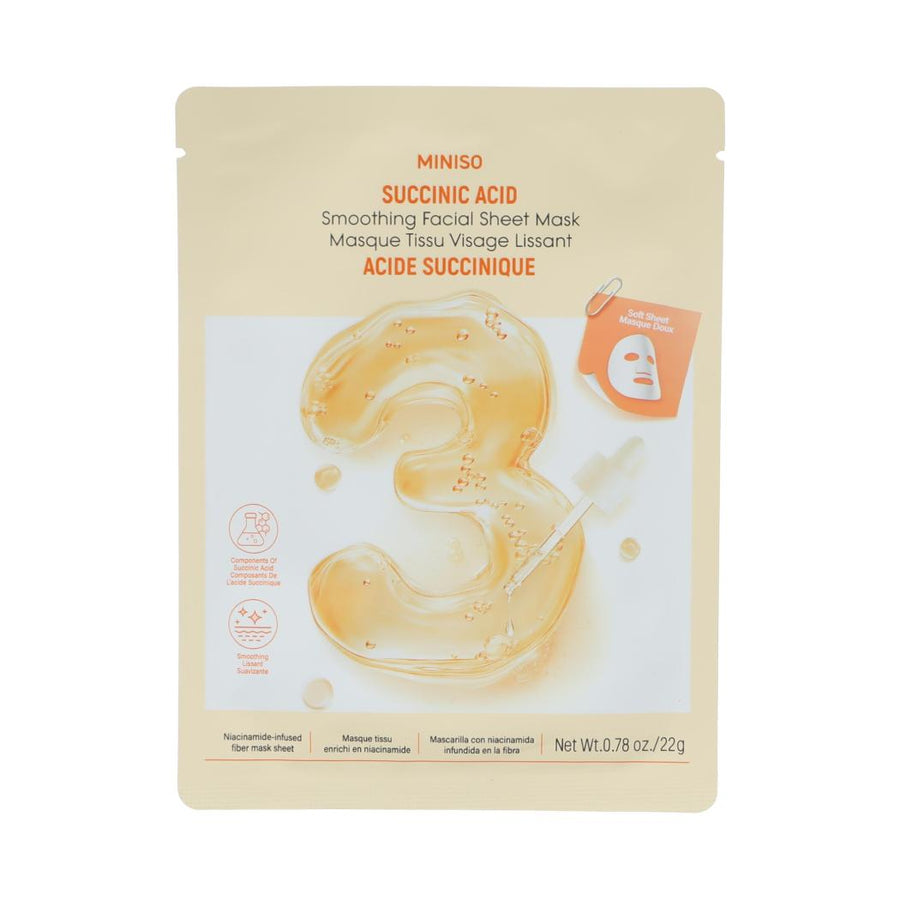 Succinic Acid Smoothing Facial Sheet Mask