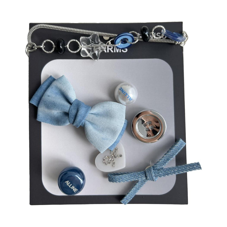 Blue Bow Charms