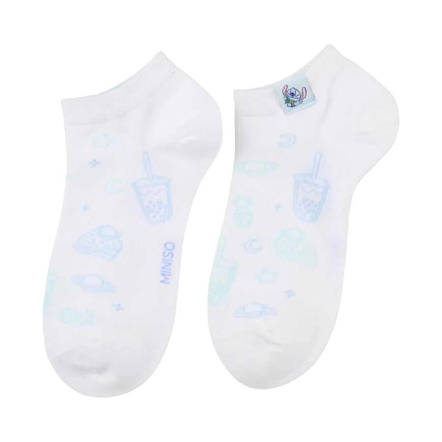 Disney Stitch Dinner Party Collection Ankle Socks (1 Pair)(Woven Label)
