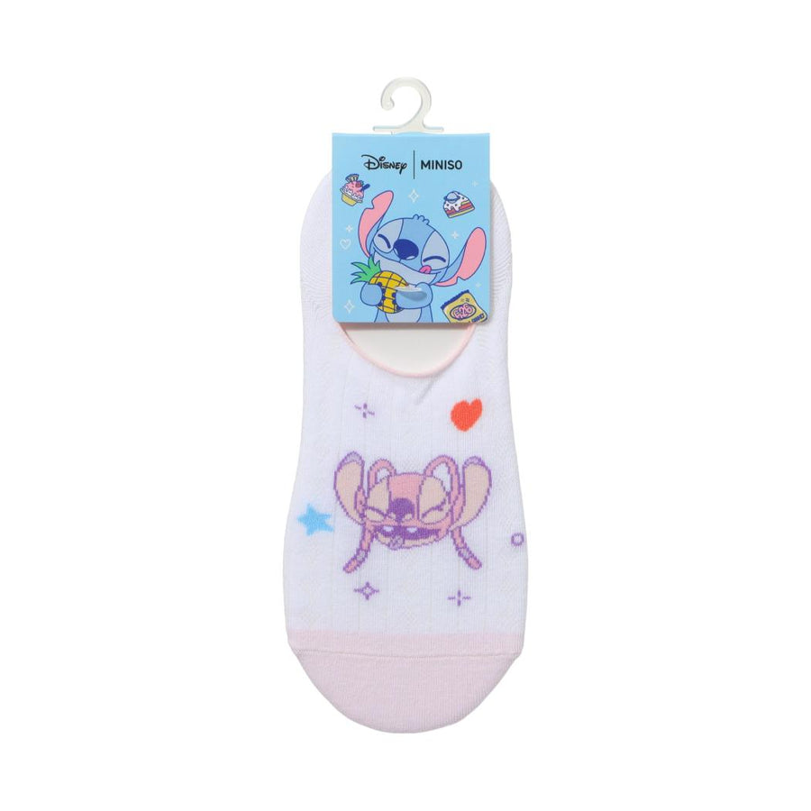 Disney Stitch Dinner Party Collection No-Show Socks (1 Pair)(Angel)