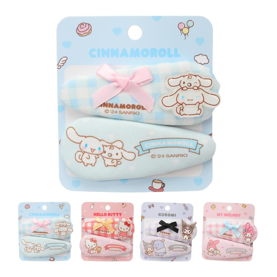 Sanrio characters Plaid Series Hair Clips (2 pcs)