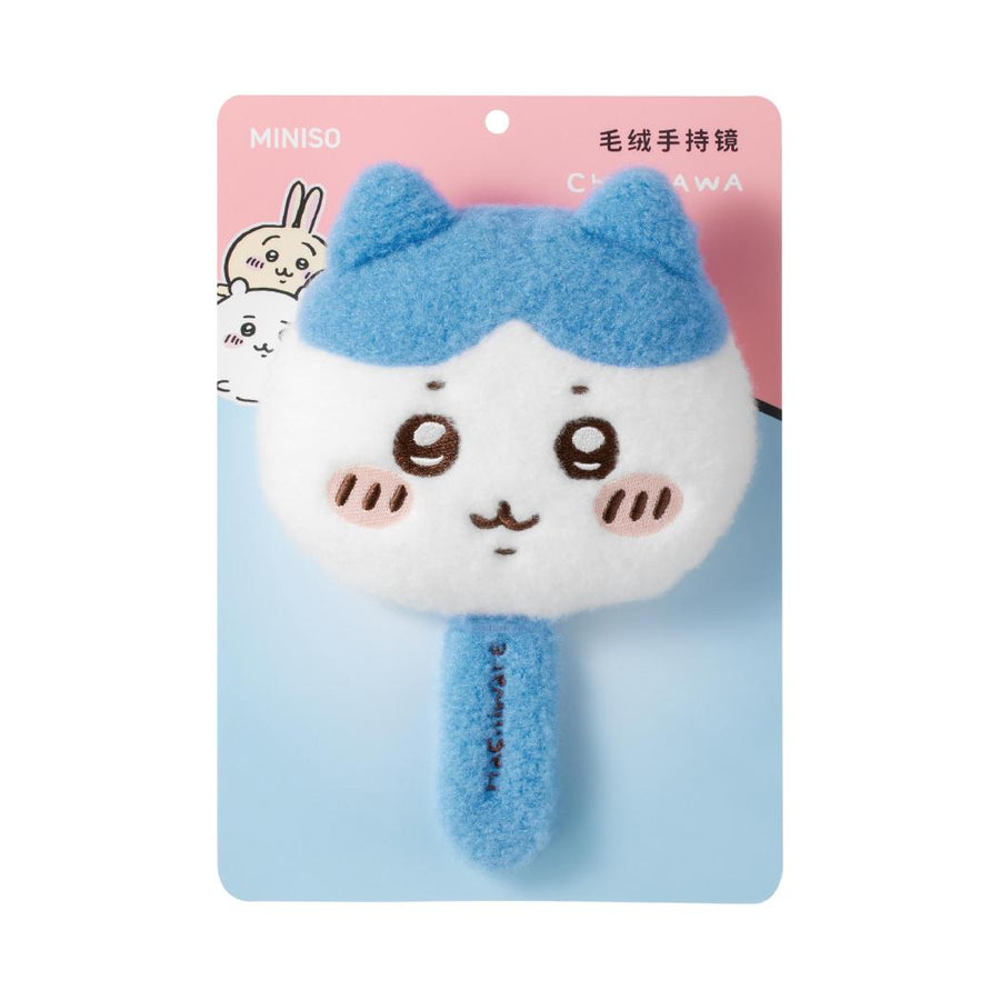 Chiikawa Plush Handheld Mirror (Hachiware)