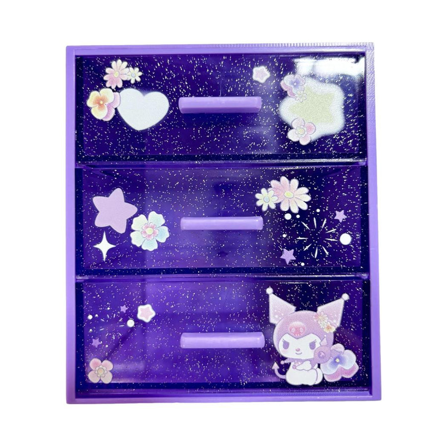 Kuromi Flower Language 3 Tier Drawer with Handle