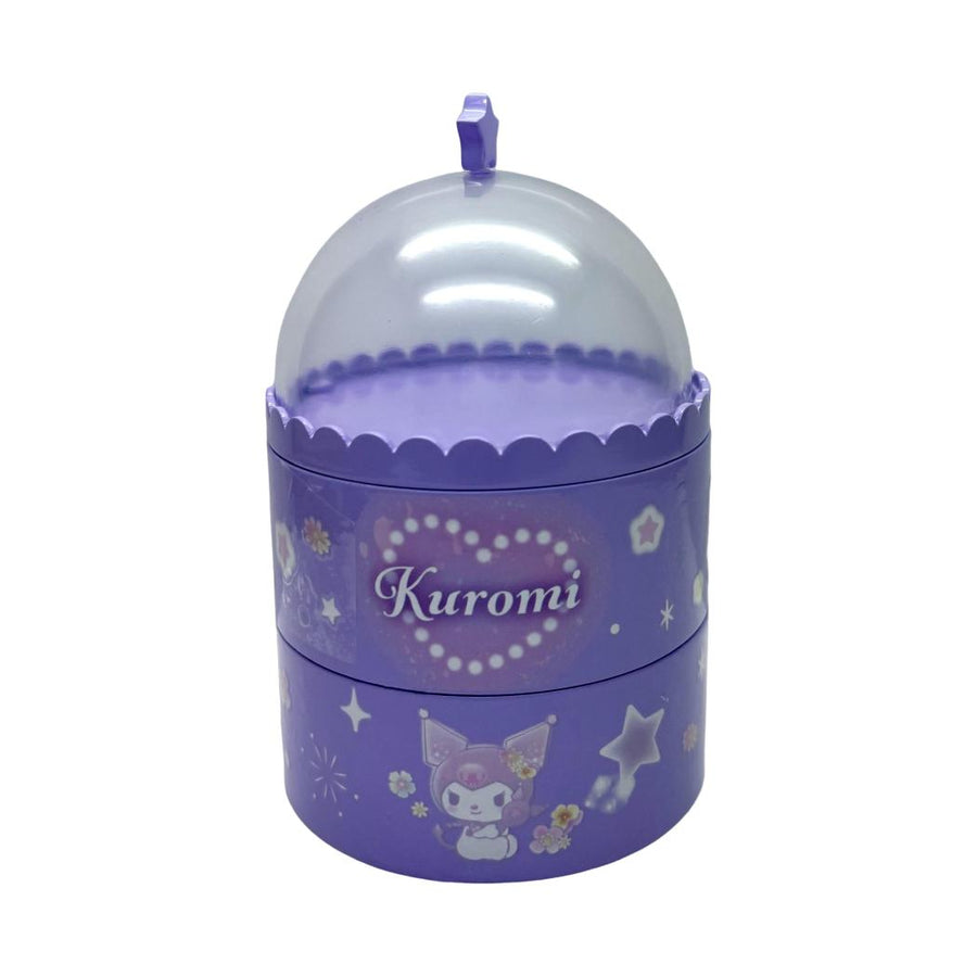 Kuromi Flower Language Round Lid Rotating Drawer Organizer