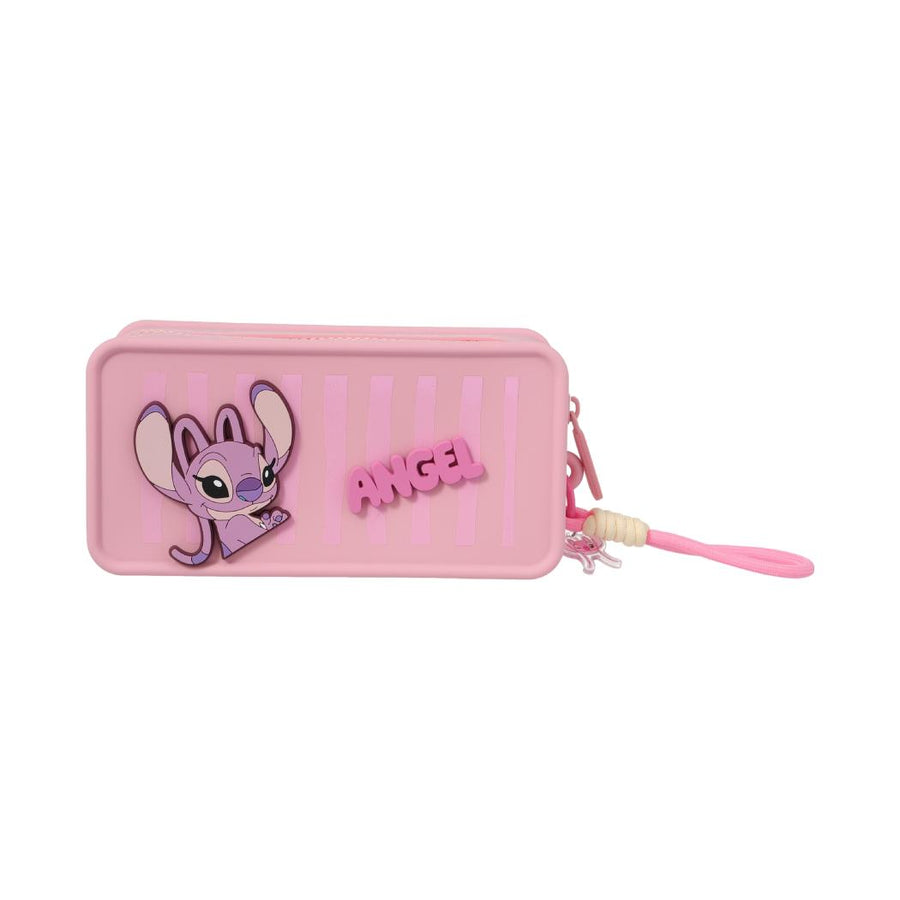 Disney Lilo & Stitch Collection Silicone Cosmetic Bag(Angel,Pink)