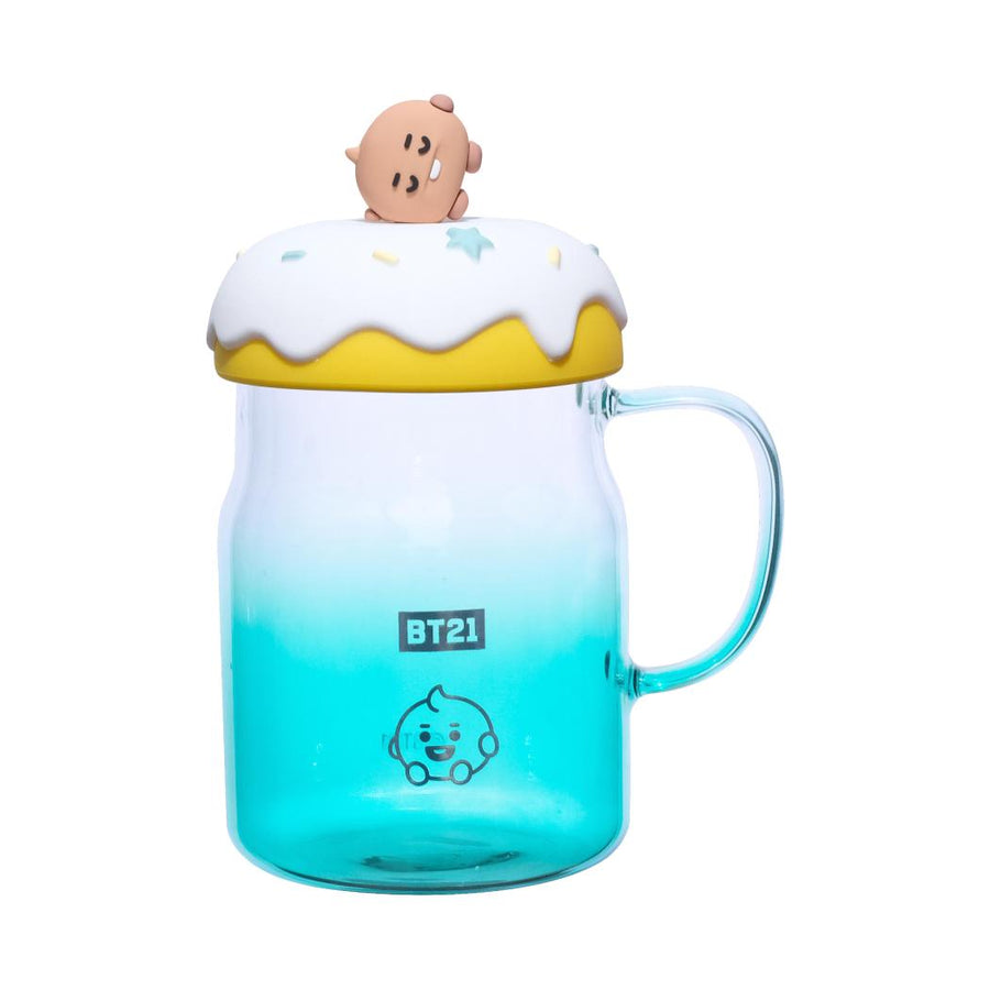 BT21 BABY Collection Glass Mug with Lid & Decoration 640mL (SHOOKY)
