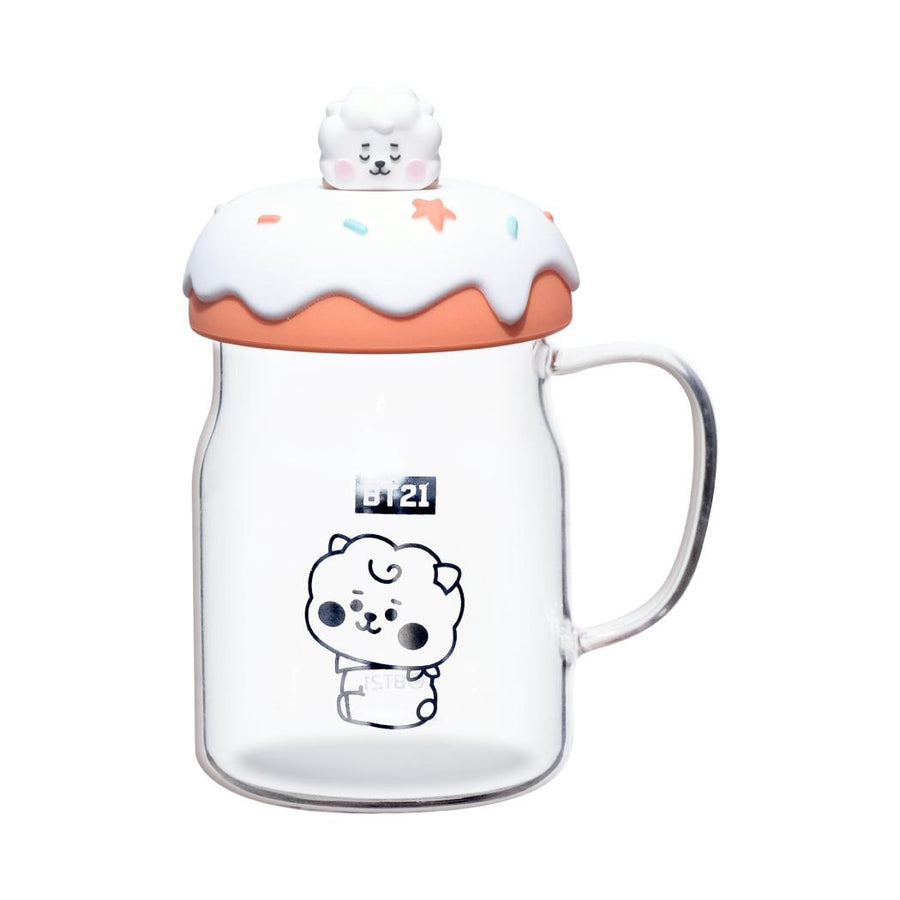 BT21 BABY Collection Glass Mug with Lid & Decoration 640mL (RJ)