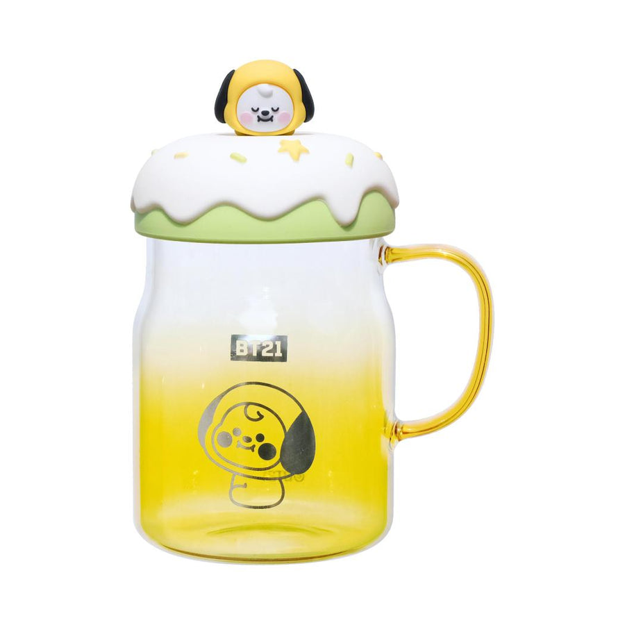 BT21 BABY Collection Glass Mug with Lid & Decoration 640mL (CHIMMY)