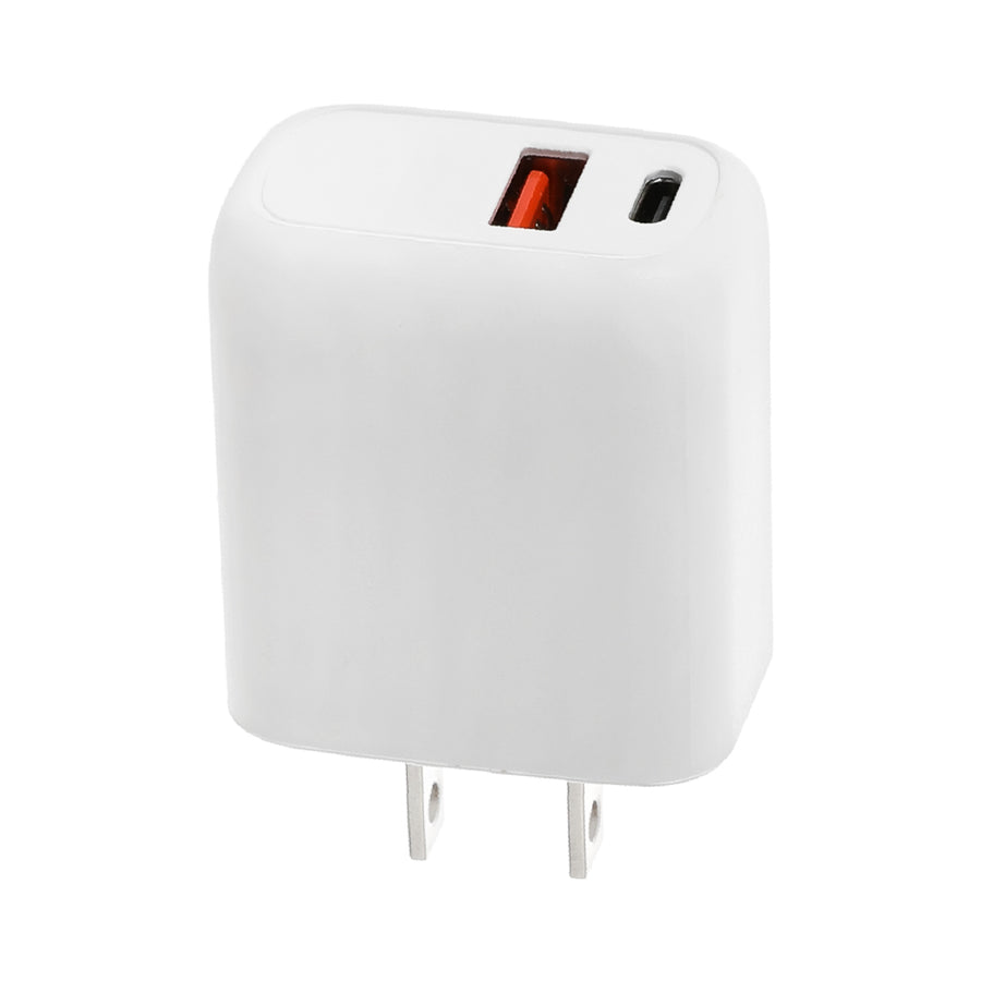 20W PD+QC Fast Charge Charger with USB+Type-C Ports Model: RWD020C-USR