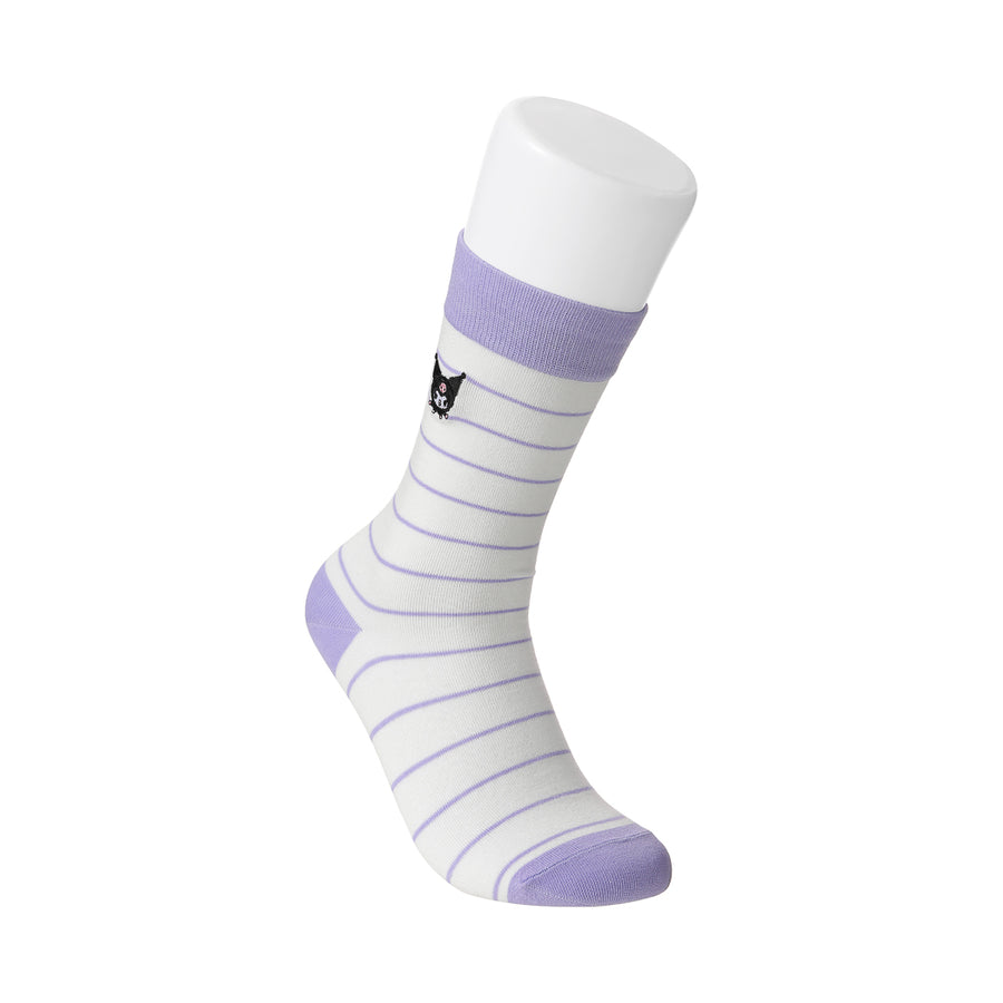 Kuromi Preppy Style Crew Socks 21cm