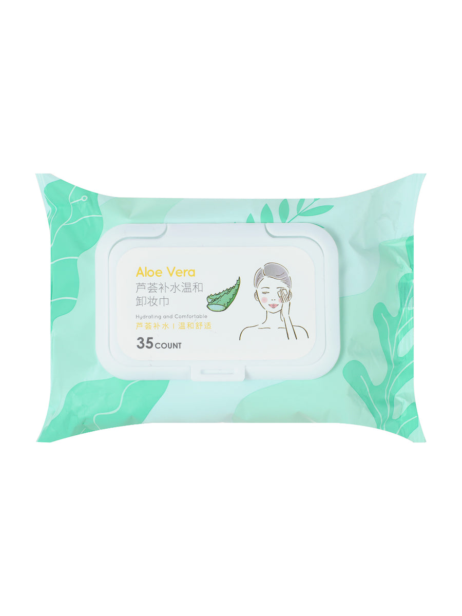 Aloe Vera Moisturizing Makeup Remover Wipes (35 Wipes)
