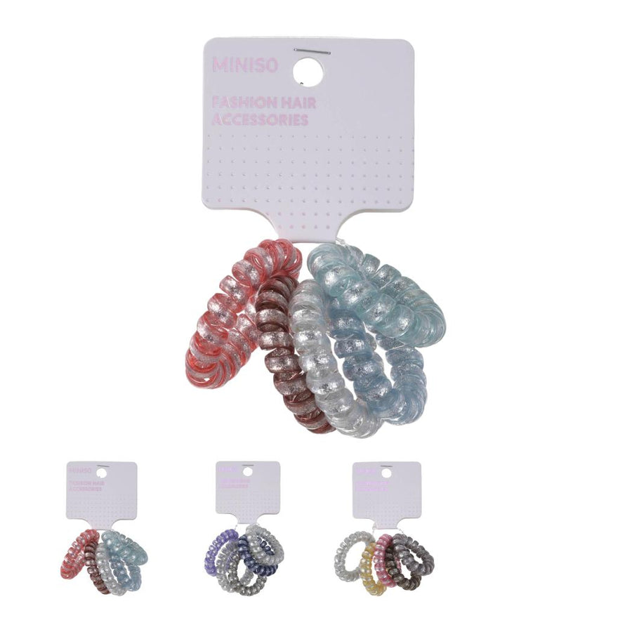 Colored Spiral Hair Ties (5pcs)