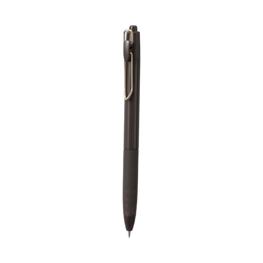 Retro Minimalist Series Heart Gel Pen (0.5mm, Black) (Dark Brown Barrel)
