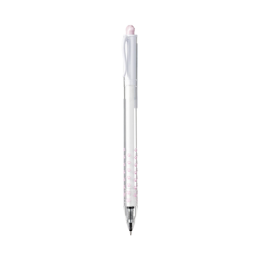 Cat Paw Collection Retractable Gel Pen (0.5mm, Black) (Pink Barrel)