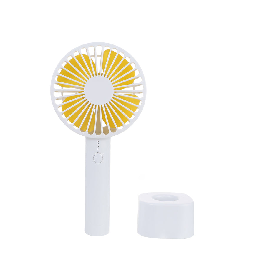 1200mAh Handheld Small Fan with Base(White)