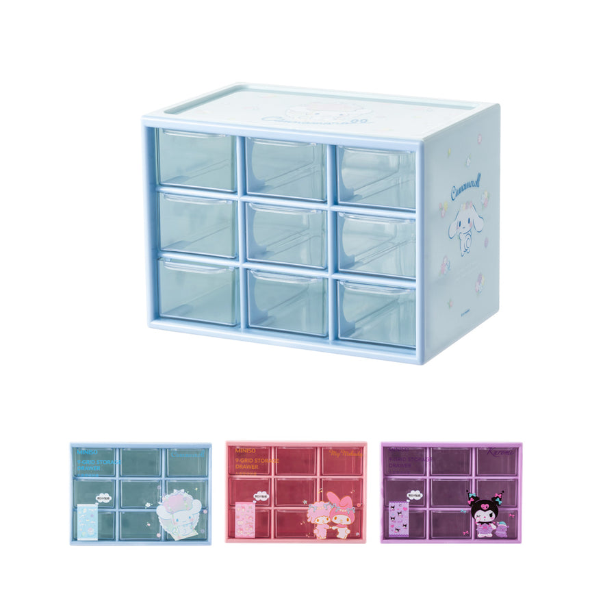 Hello Kitty and Friends 9 Compartments Drawer Organizer