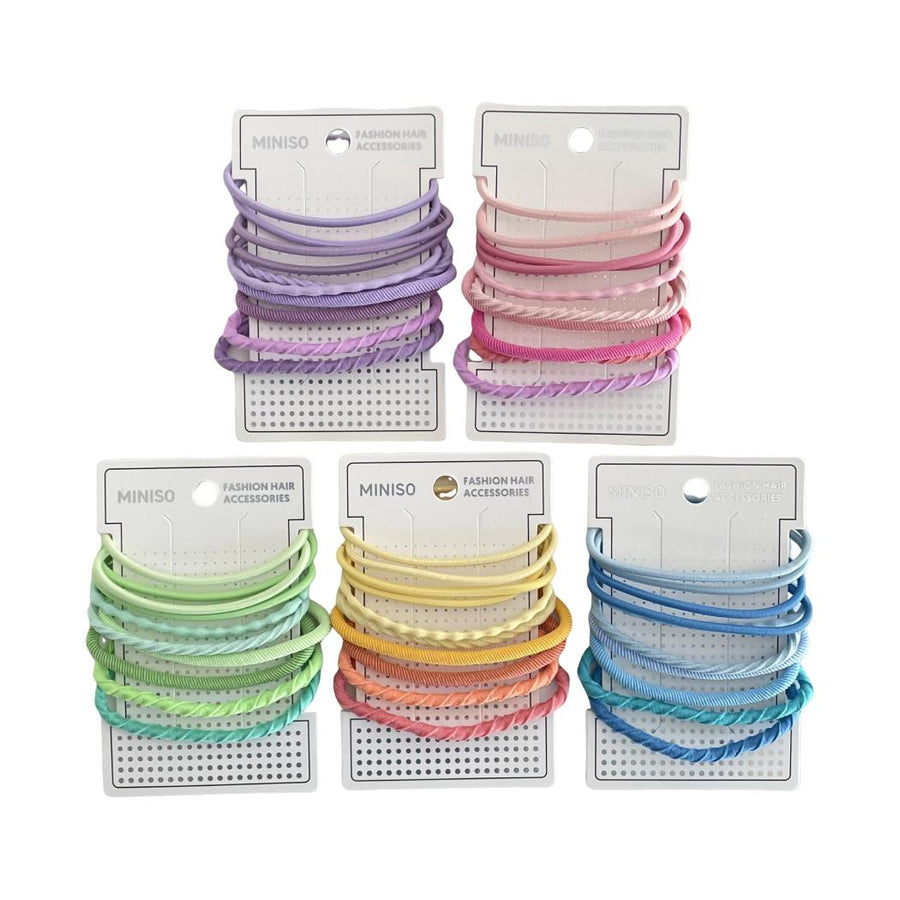 Colored Spiral Hair Ties (10 pcs)
