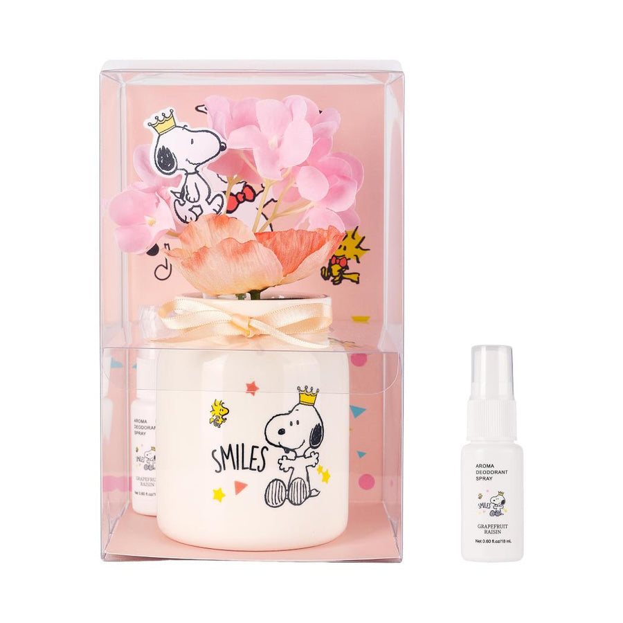 Snoopy Collection Air Freshener and Ornament Set(Grapefruit)