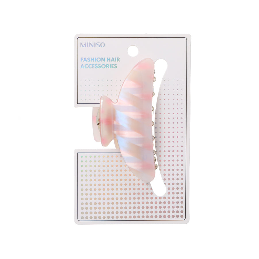 Pink Garden Patterned Hair Claw Clip