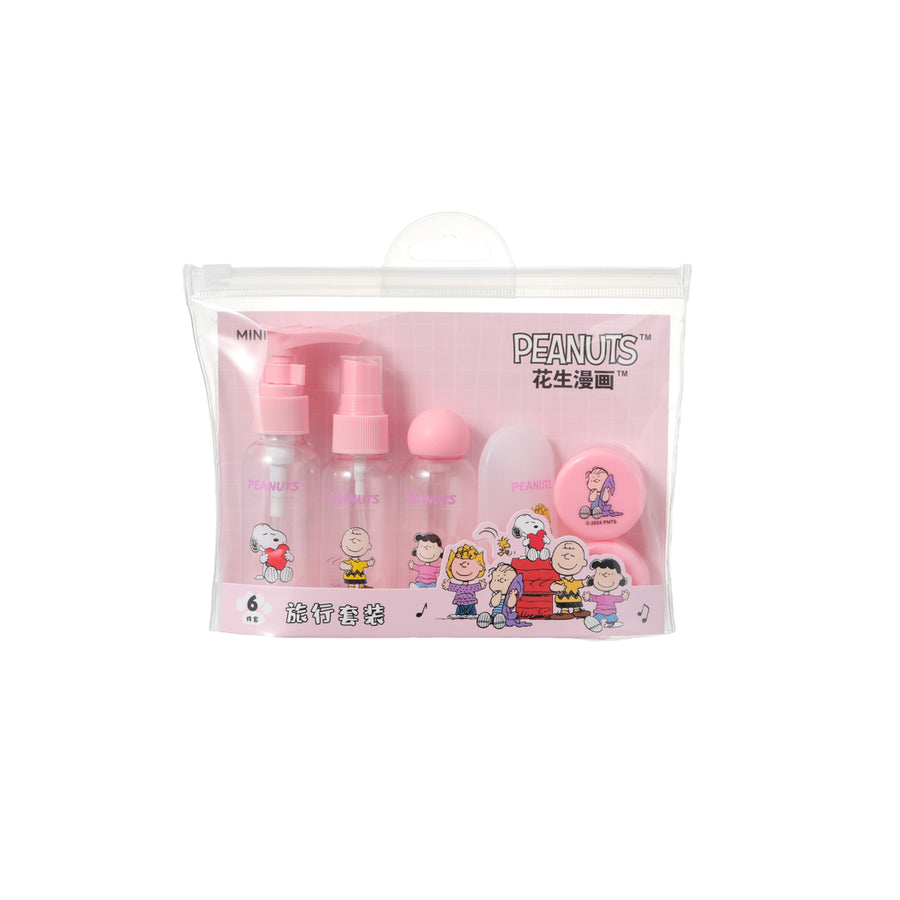 Snoopy Colorful Life Collection Travel Set (Pink)