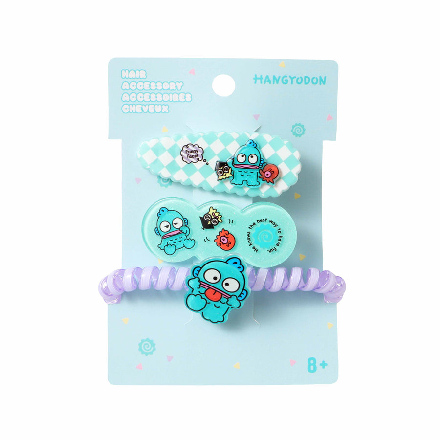 Hangyodon Spiral Hair Tie & Hair Clip (3 pcs)