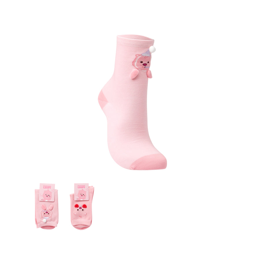 Zanmang Loopy Collection Decoration Crew Socks