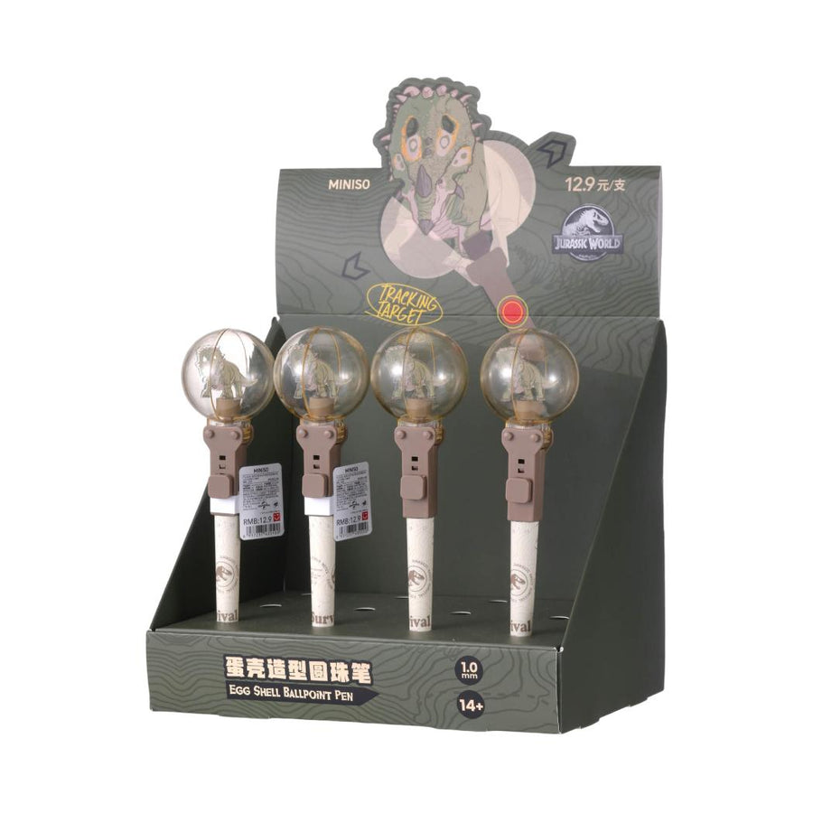 Jurassic World Collection Egg Shell Ballpoint Pen (1.0mm, Black) (Triceratops)  (PDQ)