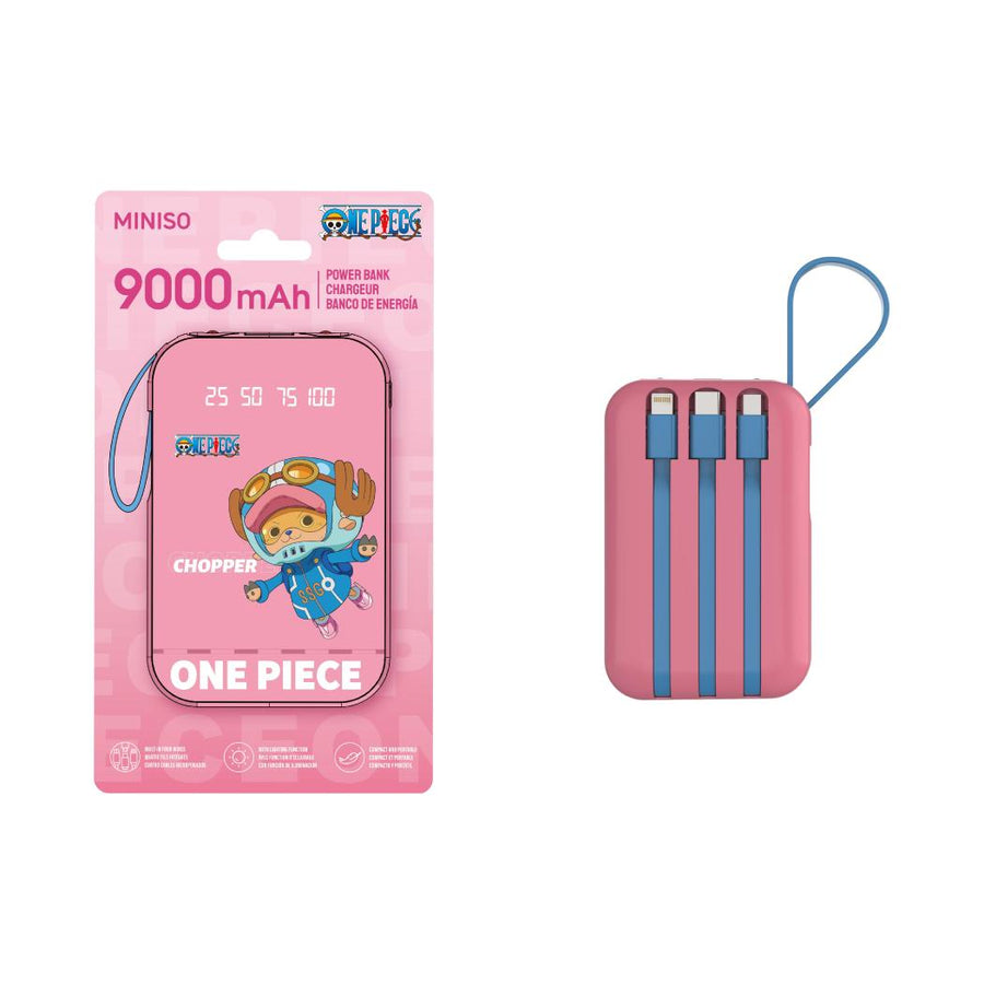 One Piece Collection 9000mAh Power Bank with Cable Model: C109(Chopper)