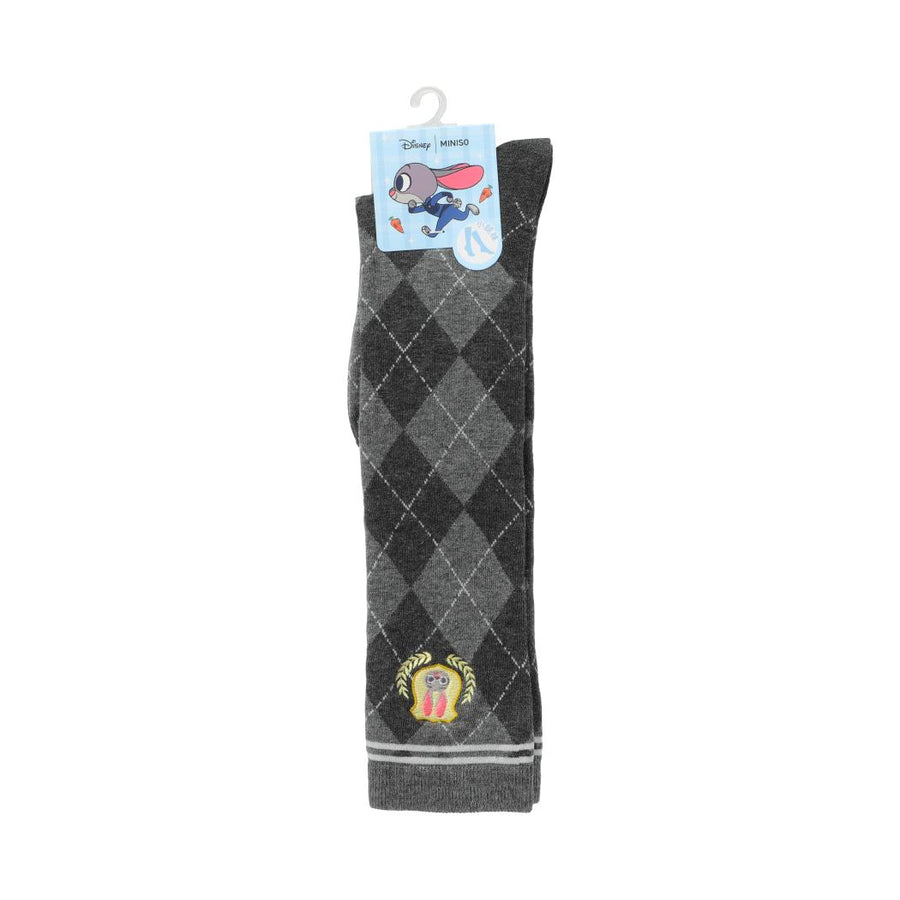 Disney Judy Police Officer in Daily Life Collection Calf Socks (Gray)