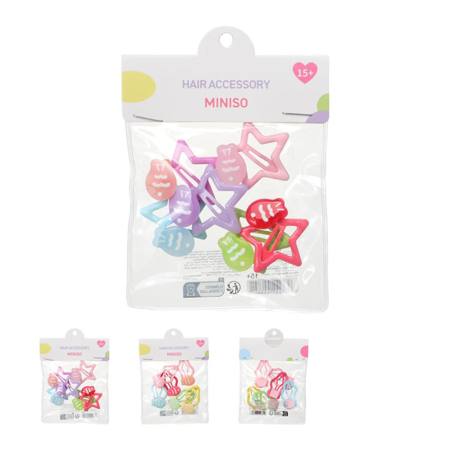 Bag Series 6-Pack Cat Small Hair Clips (Mixed)