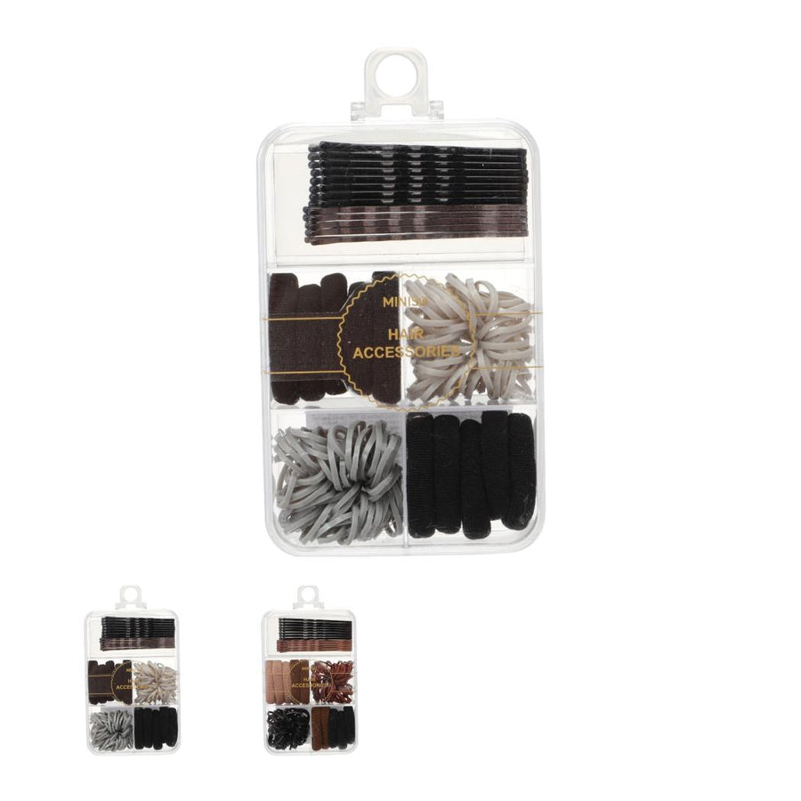 Basic Series Hair Clips & Rubber Bands Set