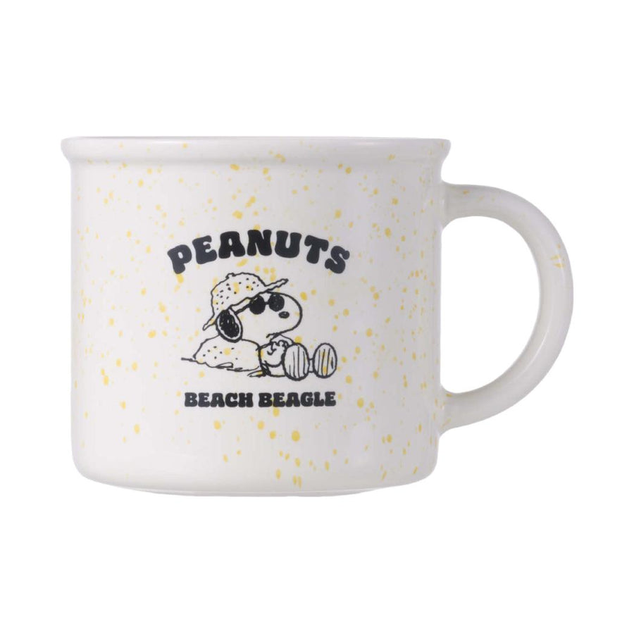Snoopy Beach Fun Collection Glazed Ceramic Cup 320mL(Yellow)