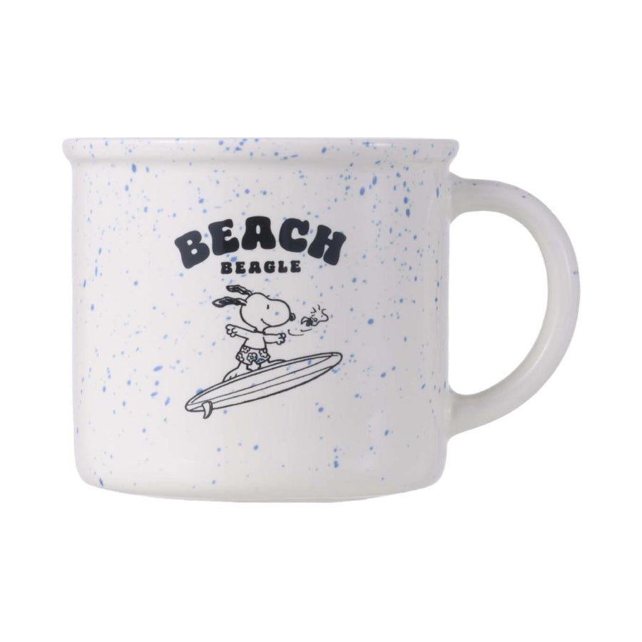 Snoopy Beach Fun Collection Glazed Ceramic Cup 320mL(Blue)