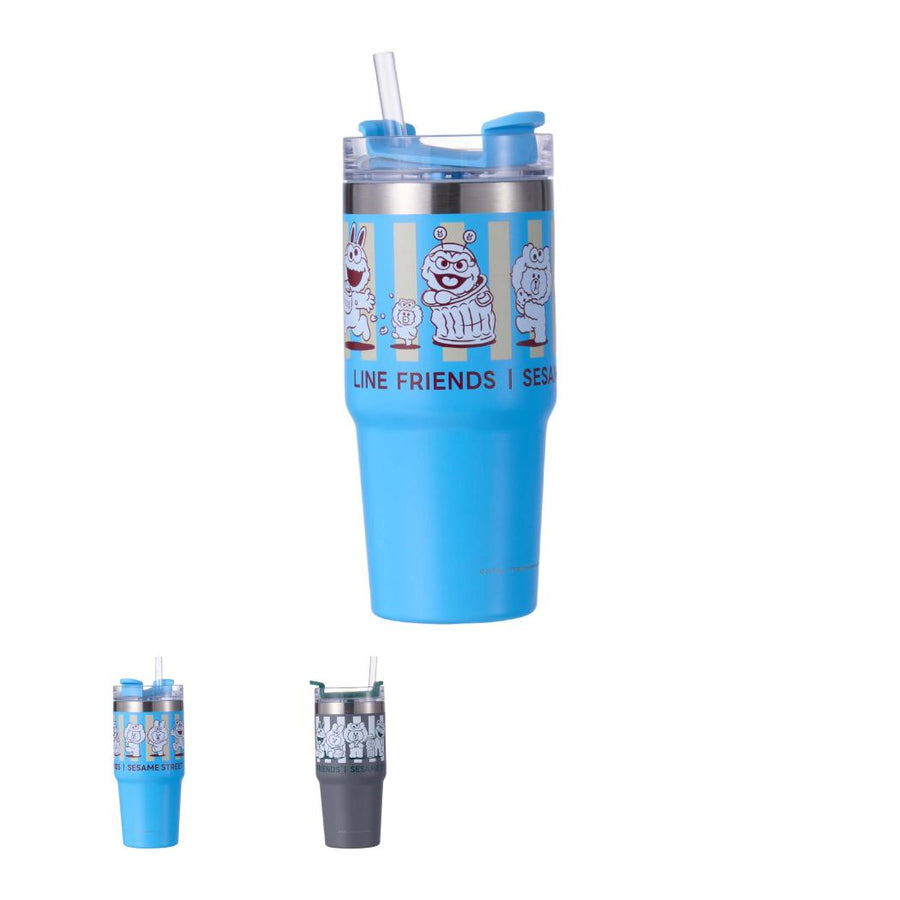 SESAME STREET x LINE FRIENDS Collection Straw Steel Bottle 490mL